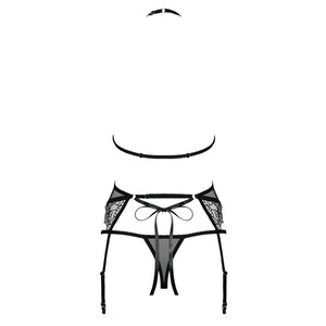 Sexy set reggiseno perizoma reggicalze Obsessive Uniquella 3 pz