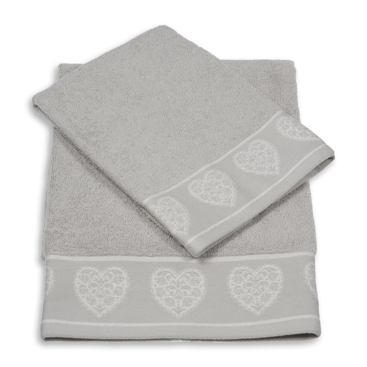 Vingi set asciugamani viso + ospite cotone Valentina perla