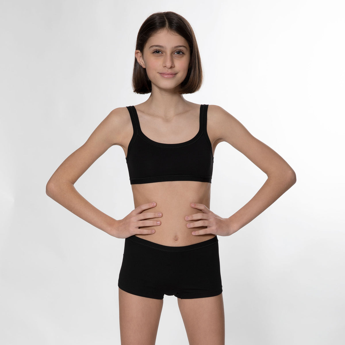 Slip boxerino da bambina cotone elasticizzato Alvada 2 Pz