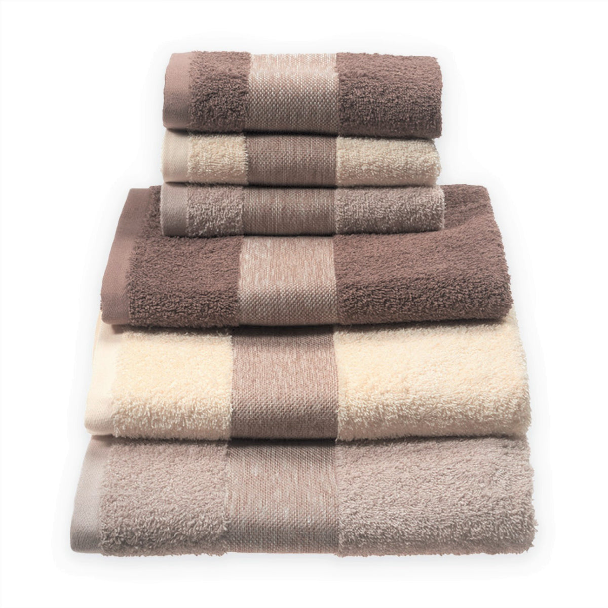 Vingi set 3+3 asciugamani viso e ospite cotone Isabel 