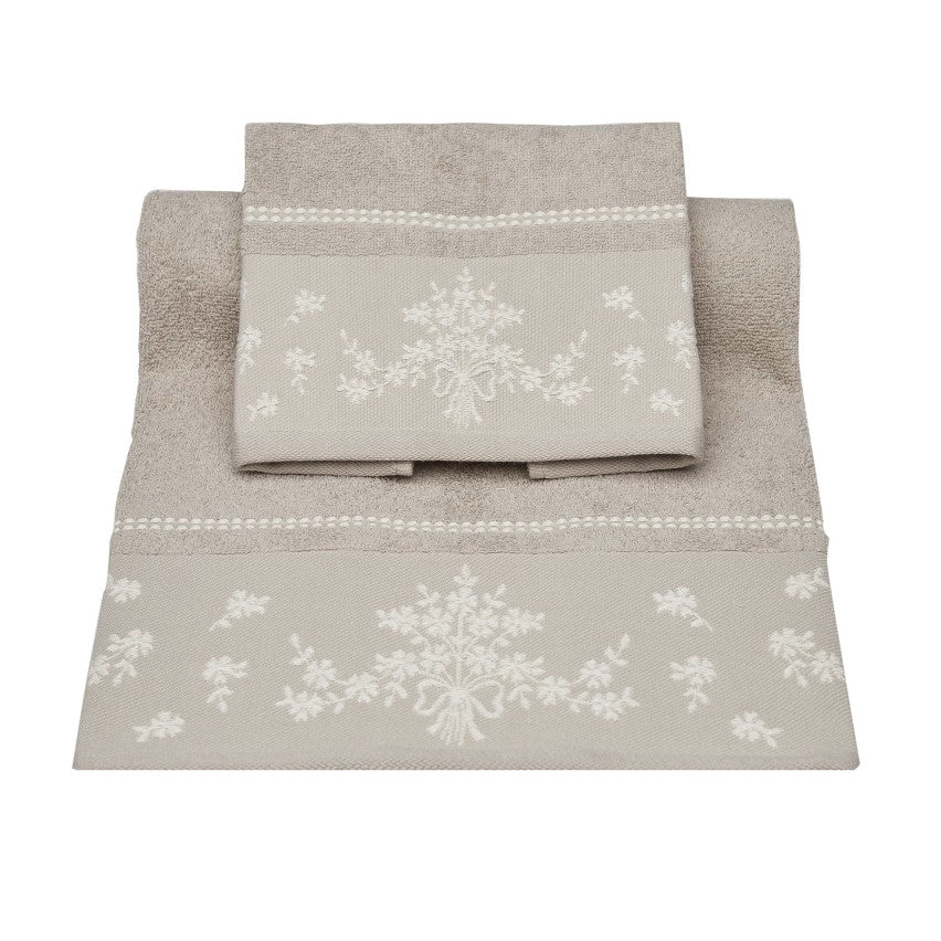Vingi set asciugamani viso e ospite Bouquet avana