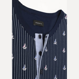 Pigiama uomo Perofil VPRT92816 barca vela 100% cotone 