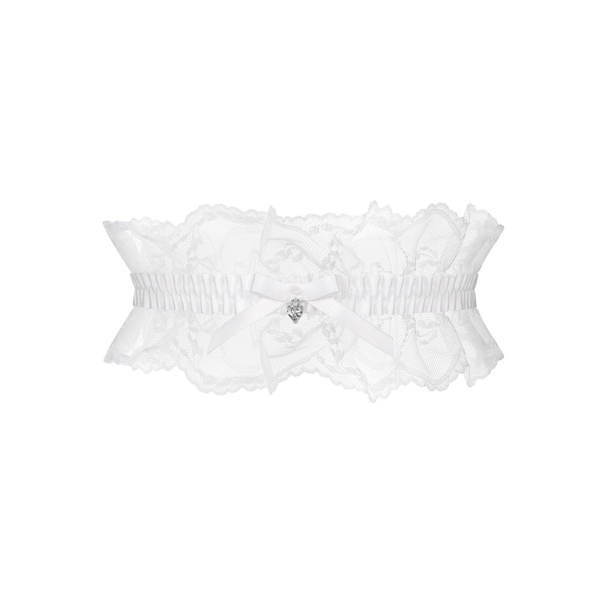 Giarrettiera sposa in pizzo e raso Obsessive wedda garter