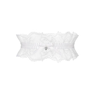 Giarrettiera sposa in pizzo e raso Obsessive wedda garter