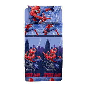 Completo letto con federa piazzata Spiderman cotone Marvel