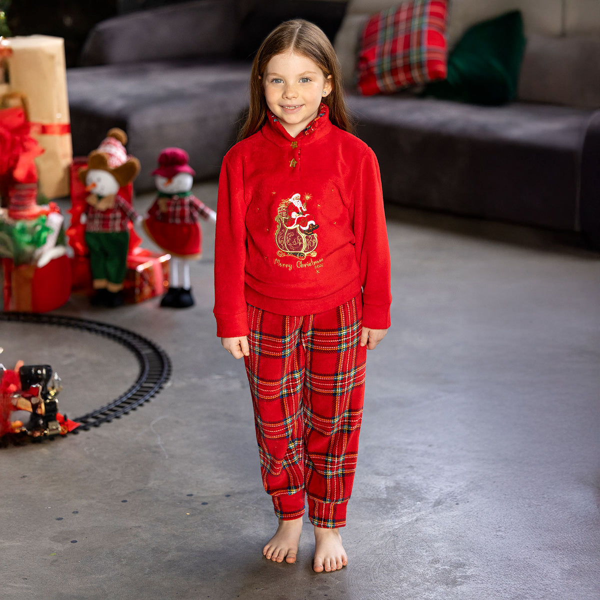 Pigiama bimba di Natale in coral Irge XMASKC39