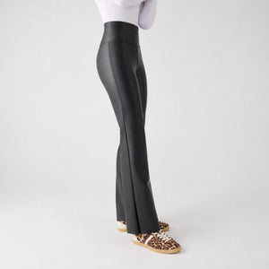 Leggings a zampa finitura effetto pelle Ysabel Mora 70486
