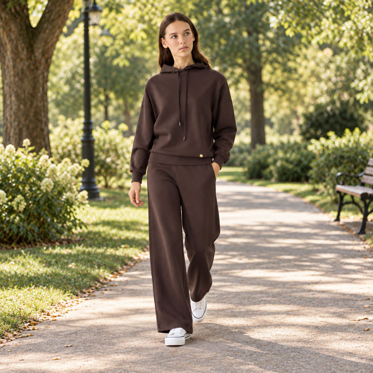 Pantalone tuta scuba dettagli a coste Ysabel Mora 70747