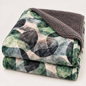 Coperta stampa digitale sfumata con sherpa Zambaiti elegant