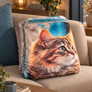 Coperta con stampa digitale gattini e sherpa Zambaiti coccola