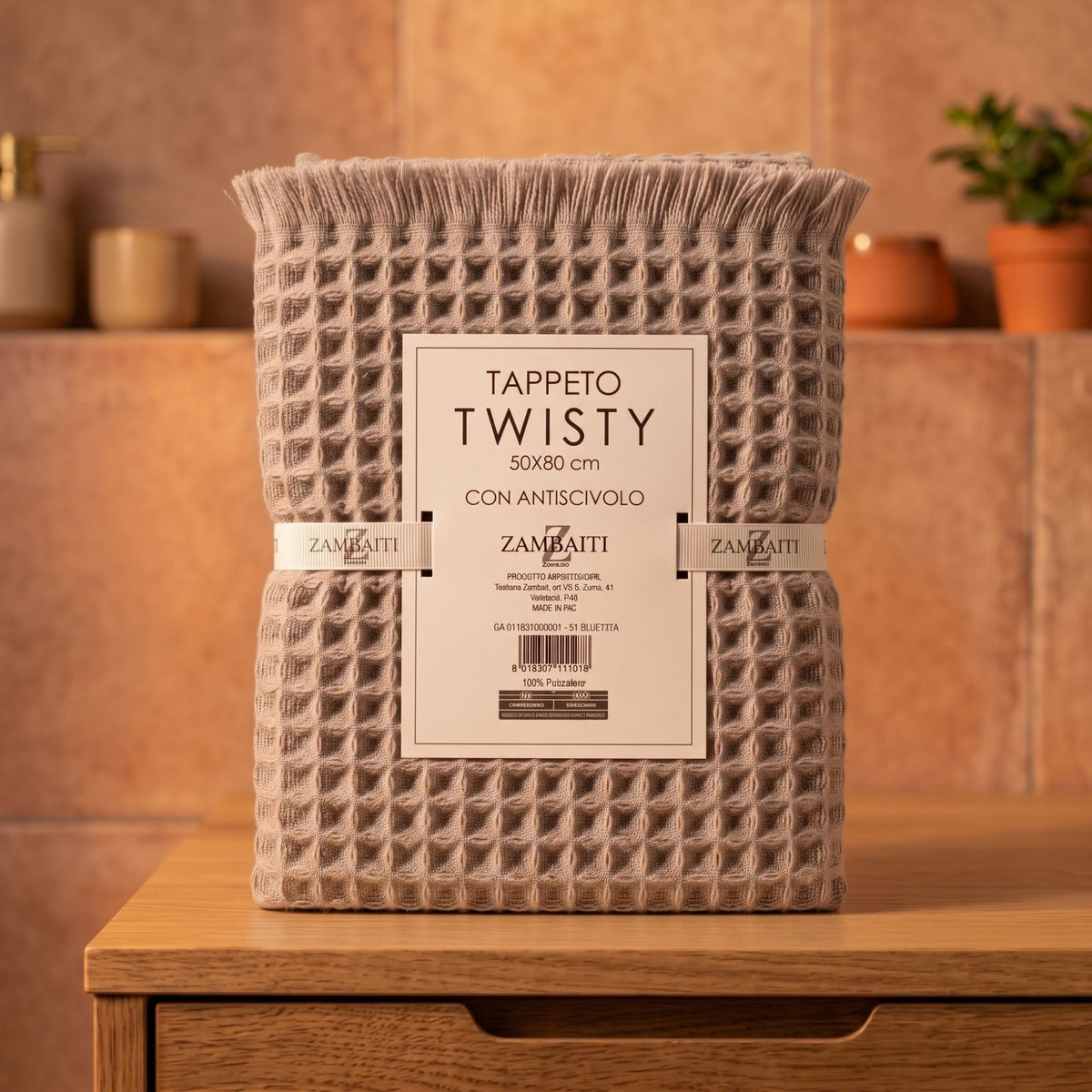 Tappetto antiscivolo effetto 3D waffle Zambaiti Twisty