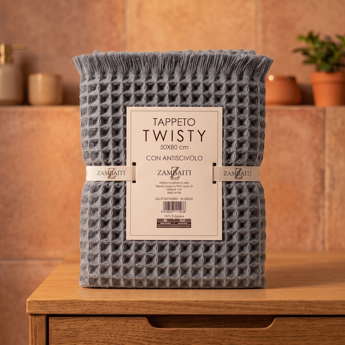 Tappetto antiscivolo effetto 3D waffle Zambaiti Twisty