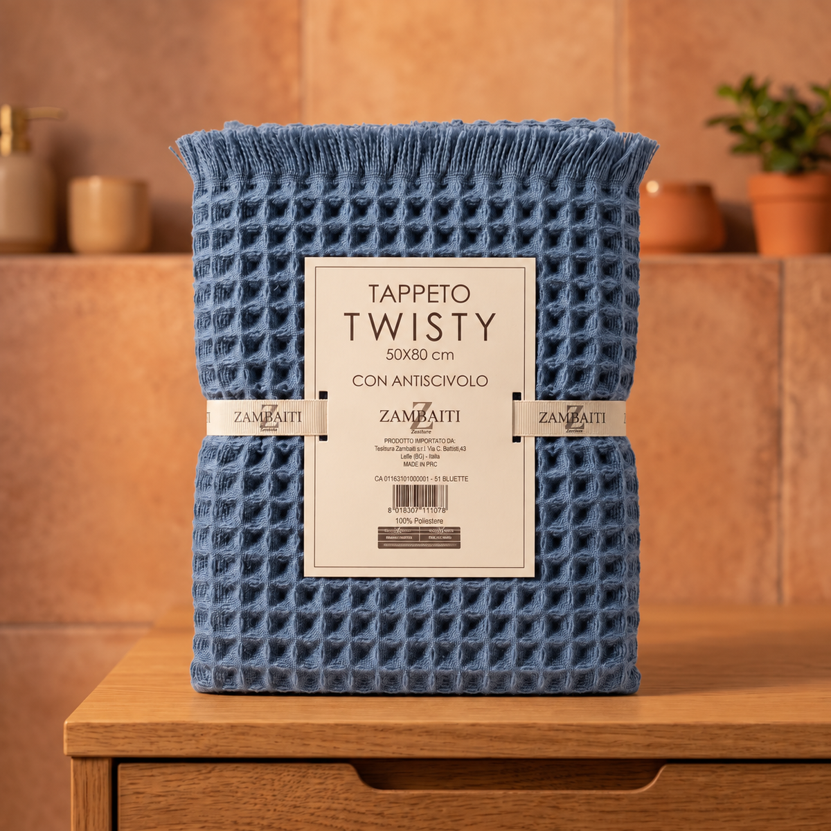 Tappetto antiscivolo effetto 3D waffle Zambaiti Twisty