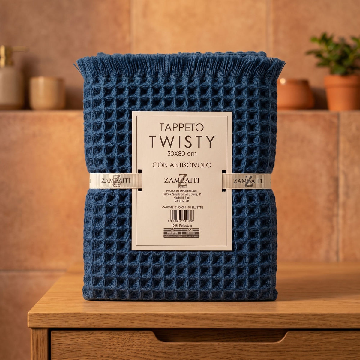 Tappetto antiscivolo effetto 3D waffle Zambaiti Twisty