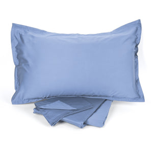 Completo letto raso di cotone 60 fili matrimoniale Zer0bed 100% Olympia 4 volani