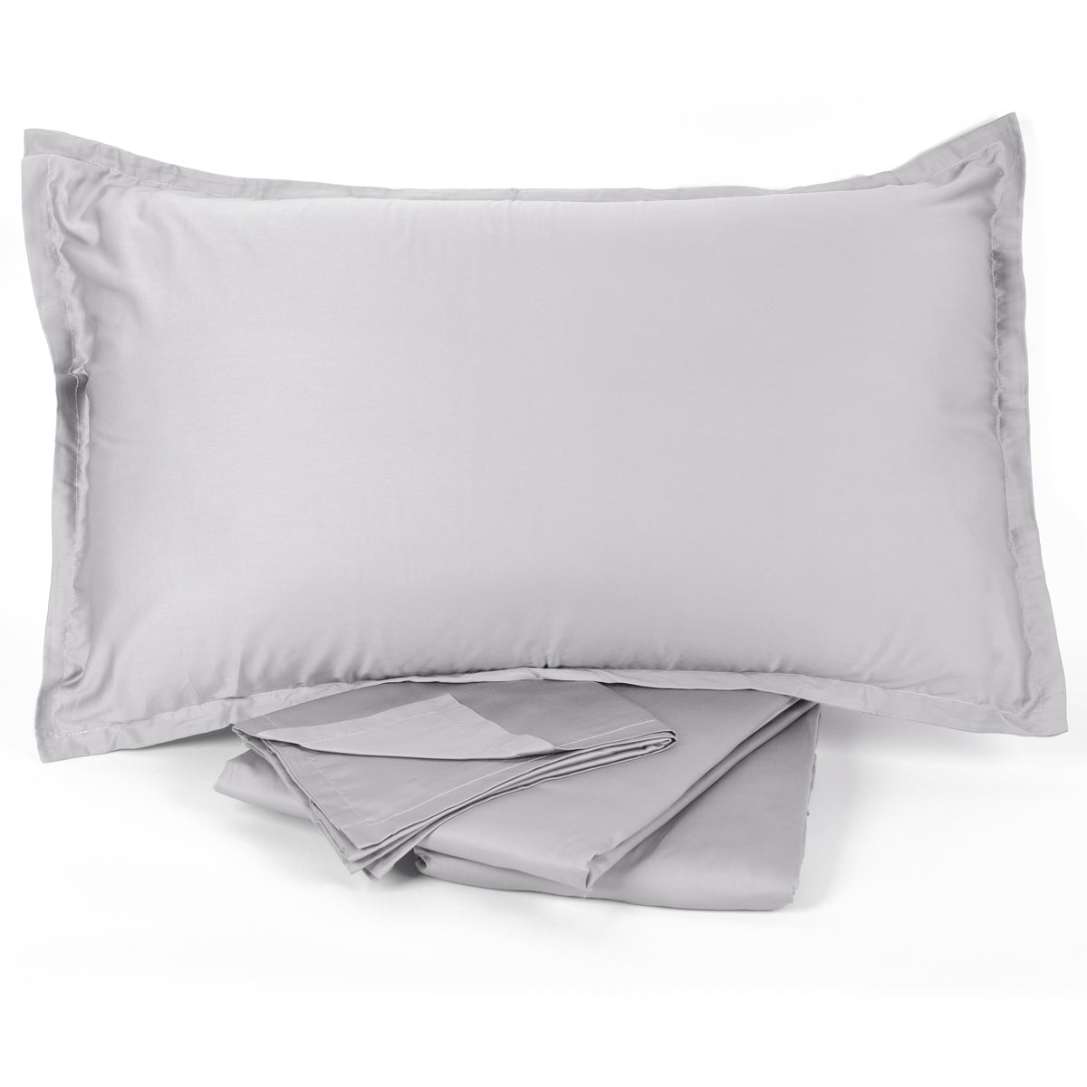 Completo letto raso di cotone 60 fili matrimoniale Zer0bed 100% Olympia 4 volani