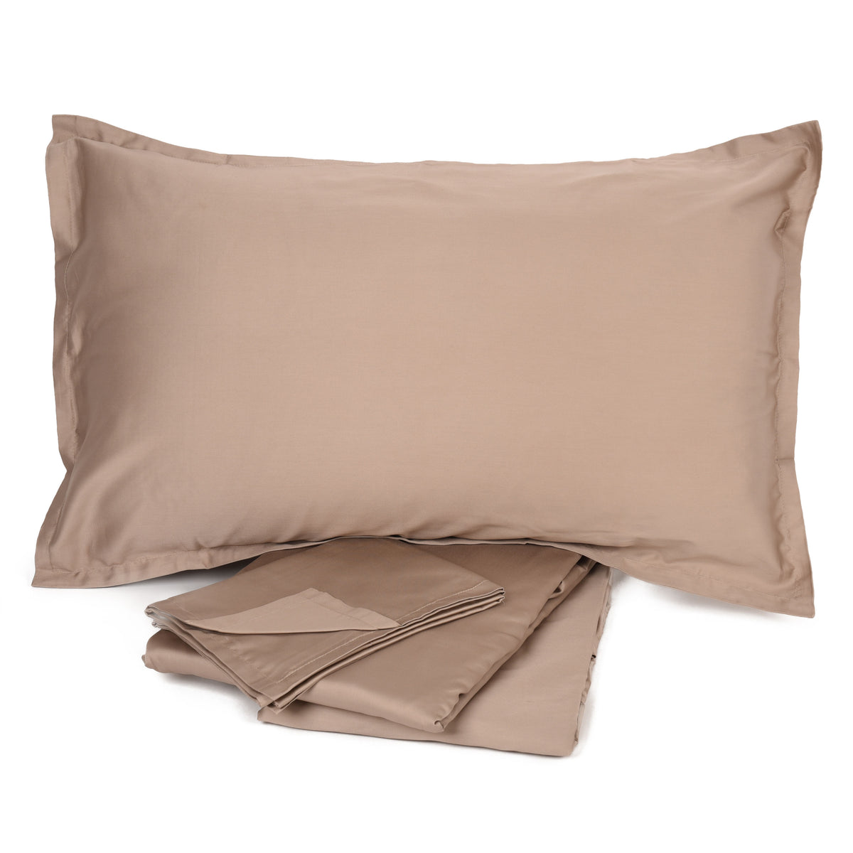 Completo letto raso di cotone 60 fili matrimoniale Zer0bed 100% Olympia 4 volani