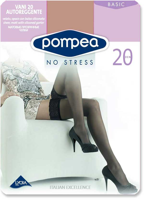 Calze autoreggenti Pompea vani 20 denari paia Intimorosa