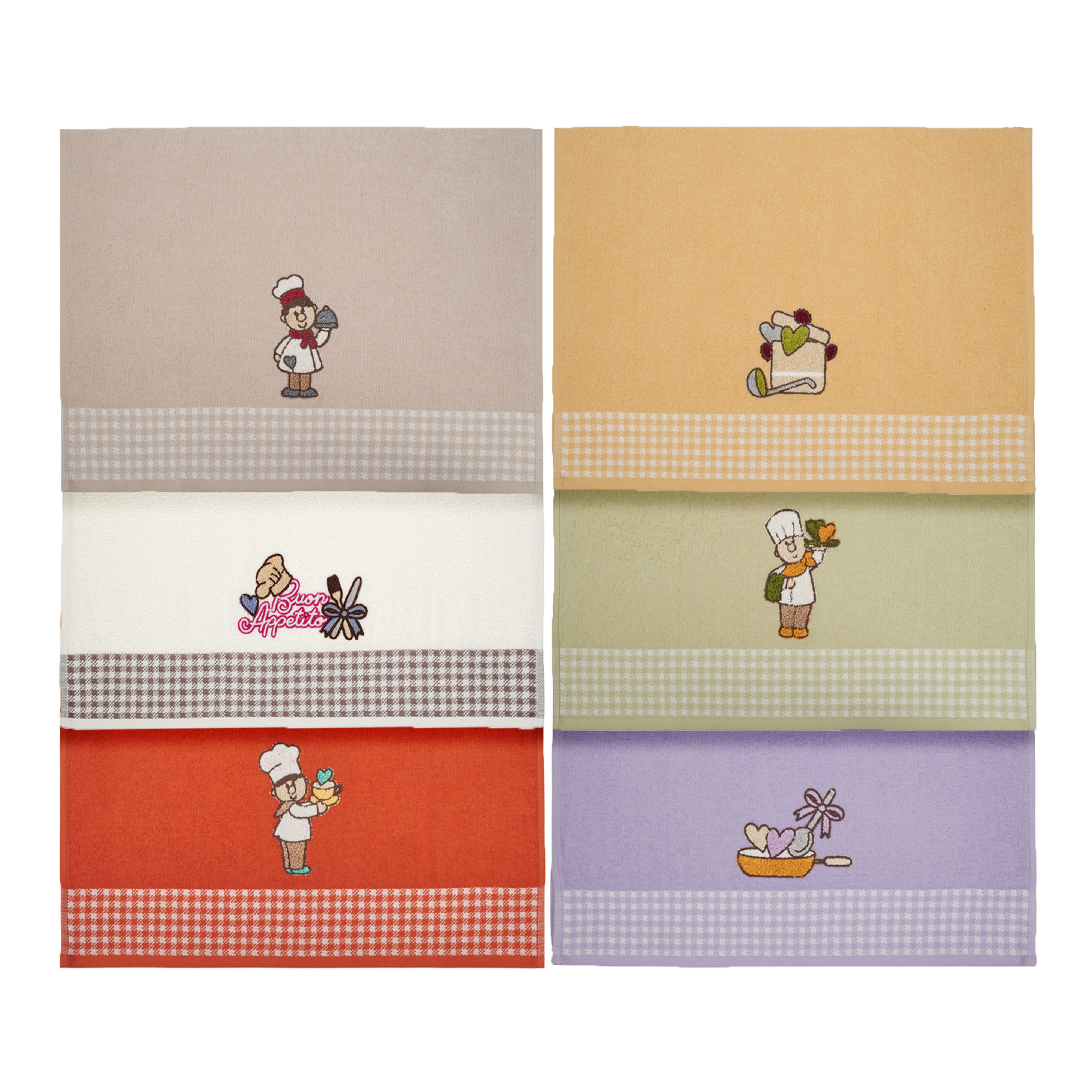 Set Strofinacci Da Cucina Douceur D'intérieur Canovacci 2 Pezzi 100% C