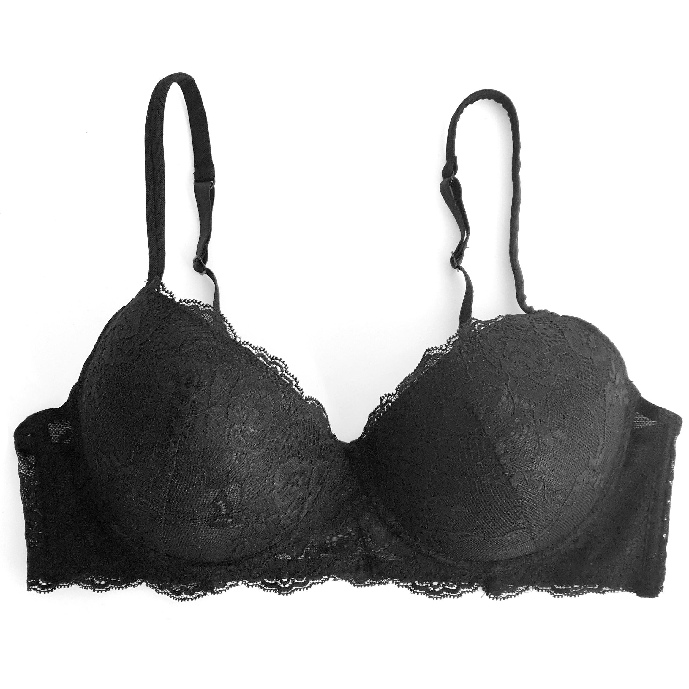 Reggiseno In Cotone Biologico, Non Imbottito E Senza Ferretto - Nero - Foto 8