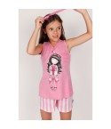 Pigiama bambina corto Santoro Gorjuss 55579 rosa