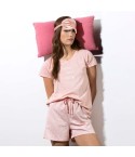 Pigiama donna corto con stelline cotone Admas 64112