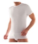 0 Maglia intima uomo caldo cotone Rossoporpora mezza manica 