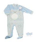0 Tutina neonato Ellepi 2585 calda ciniglia morbida 