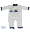 0 Pigiamone neonato Ellepi piedini antiscivolo cotone felpato 