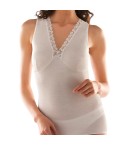 Canottiera donna Liabel  05321916 formaseno aderente lana e cotone