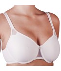 Reggiseno con ferretto Selene Lilly riducente coppa D fronte bianco modella