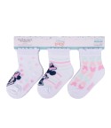 Calzini neonata Disney 1543 Minnie 3pz. Bianco