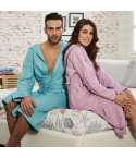 Accappatoio in microfibra con cappuccio Biancaluna
