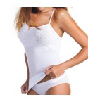 Canottiera donna Intimidea 212119 spalla sottile 3 pz fronte modella zoom