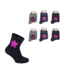 Calze corte bambina Meritex 4575 stellina caldo cotone 6 pz