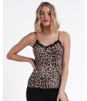Top Admas 43500 leopardato sotto giacca sexy