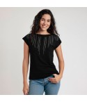 Maglia donna con stass luminosi in viscosa Admas 43625