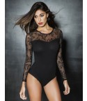 Body sotto giacca Jadea 4870 in cotone elasticizzato sexy trasparenza 