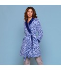 Giacca da camera vestaglia fantasia animalier blu Coral Cippi 4973
