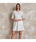 Abitino con maniche in pizzo 100%  cotone Lunatica 51143