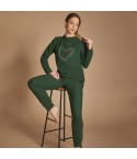Pigiama donna punto milano cuoricino Lunatica 52111