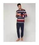 Pigiama uomo Admas 54763 bordeaux caldo cotone 