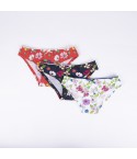 Slip donna jadea 6035 vita bassa floreale 3 pezzi