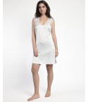 Camicia da Notte Donna Sposa con pizzo scollo a V Admas 61406