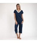 Pigiama donna pantalone capri viscosa Admas