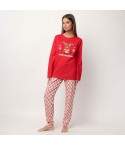 Pigiama donna natalizio caldo cotone Admas 63339