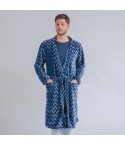 Vestaglia lunga raffinata uomo pile coral Admas 67056
