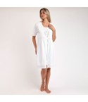 Vestaglietta donna in cotone con pizzo e ricamo Admas 67233