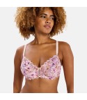 Reggiseno con ferretto pizzo fiori colorati Sans complexe 709212