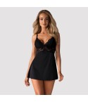 Sexy babydoll + perizoma hot Obsessive 810-bab-1 in pizzo nero